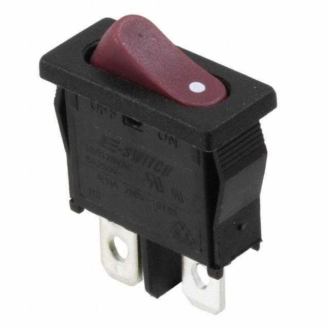 E-SWITCH 翘板开关 R6ABLKREDAF