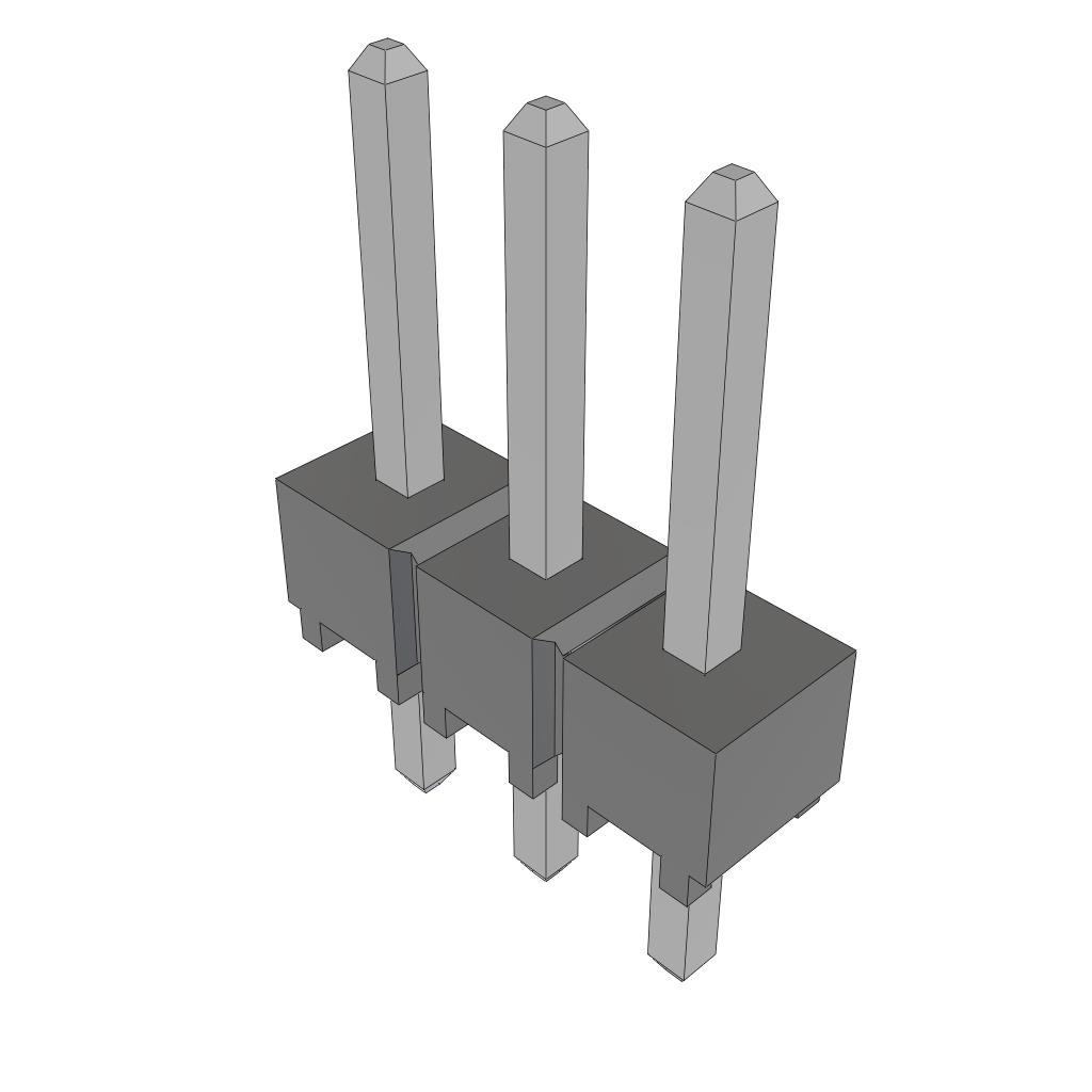 SAMTEC 矩形连接器 - 针座 - 公插针 HTSW-103-23-T-S