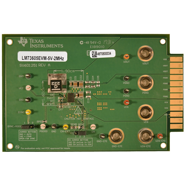 TEXAS INSTRUMENTS DC-DC稳压器 LM73605EVM-5V-2MHZ
