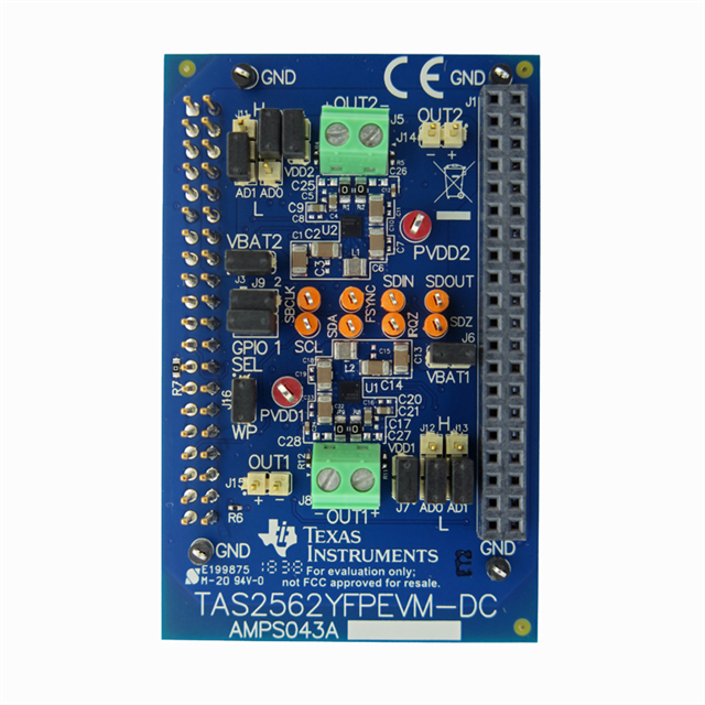 TEXAS INSTRUMENTS 评估、开发板开发工具 TAS2562YFPEVM-DC