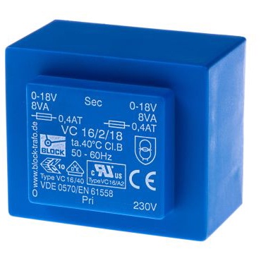 BLOCK TRANSFORMATOREN-ELEKTRONIK 电源变压器 VC 16/2/18